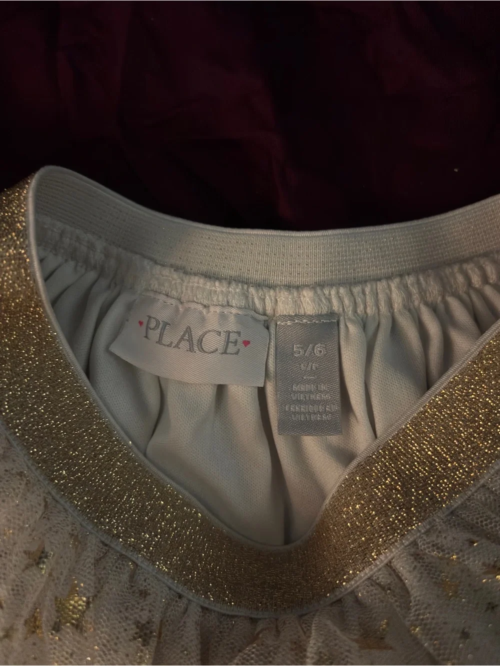 The Children's Place Cream Tulle Skirt with Gold Stars